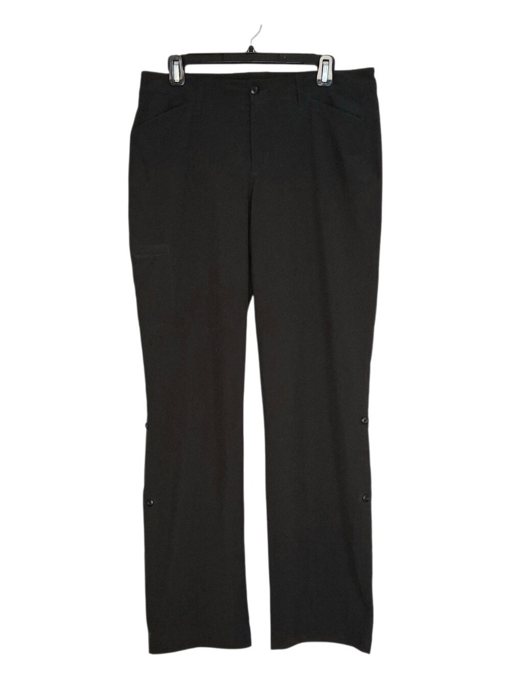 Eddie Bauer Convertable Roll-tab Cargo Outdoor Hiking Pants Wmns Sz 10 Black